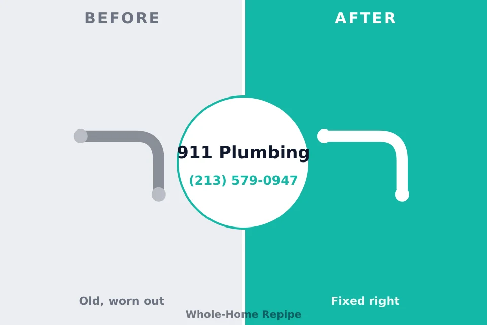 Before and after: plumbing company Hurlburt Field, FL